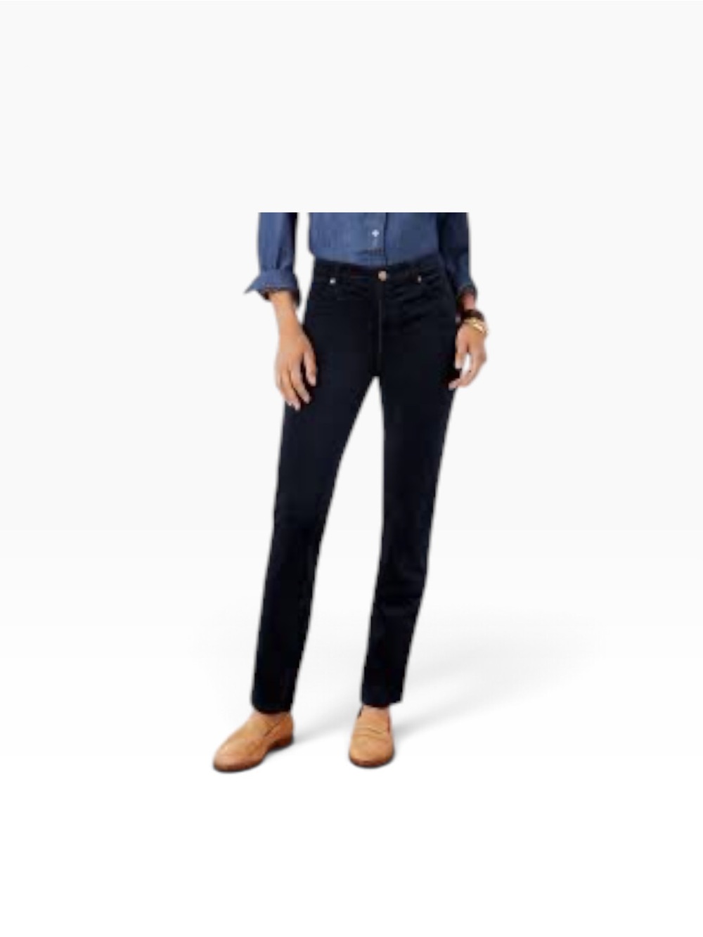 Talbots Navy Blue Straight-Leg Corduroy Pants